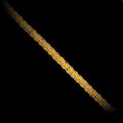 Yellow Czech Bead & Hematite Necklace(6mm)