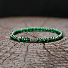 Green Miyuki Bead & Hematite Bracelet(4mm)