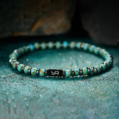 Light Blue Miyuki Bead & Hematite Bracelet(4mm)