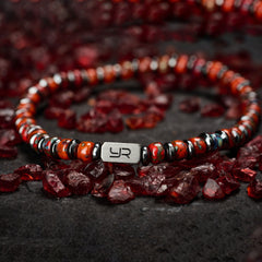 Red Miyuki Bead & Hematite Bracelet(4mm)