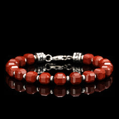 Faceted Red Jasper Bracelet(7mm)