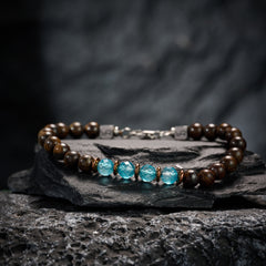 Blue Topaz & Goldstone Bracelet(6mm)