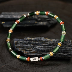 Qing Green Xiuyan Jade Bracelet(4mm)