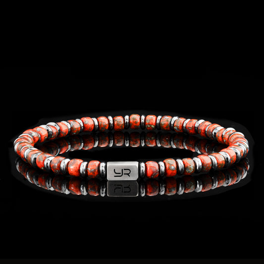 Red Miyuki Bead & Hematite Bracelet(4mm)