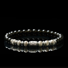 Black Obsidian & 316 Stainless Steel Bracelet(6mm)