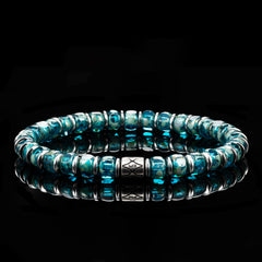 Blue & Hematite Bracelet(6mm)