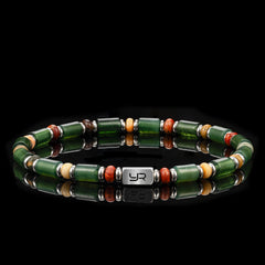 Qing Green Xiuyan Jade Bracelet(4mm)