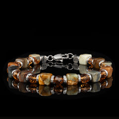 Cube Xiuyan Jade Bracelet(7mm)