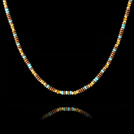 Citrine and Hematite Necklace(4mm)