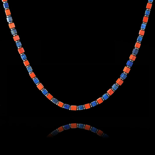 Lapis Lazuli and Red Stone Necklace