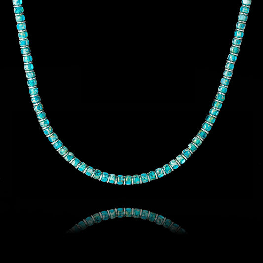 Blue & Hematite Necklace(6mm)