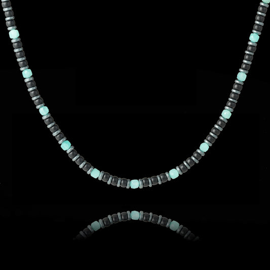 Amazonite & MIYUKI Seed Beads Necklace(4mm)