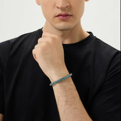 Blue & Hematite Bracelet(6mm)