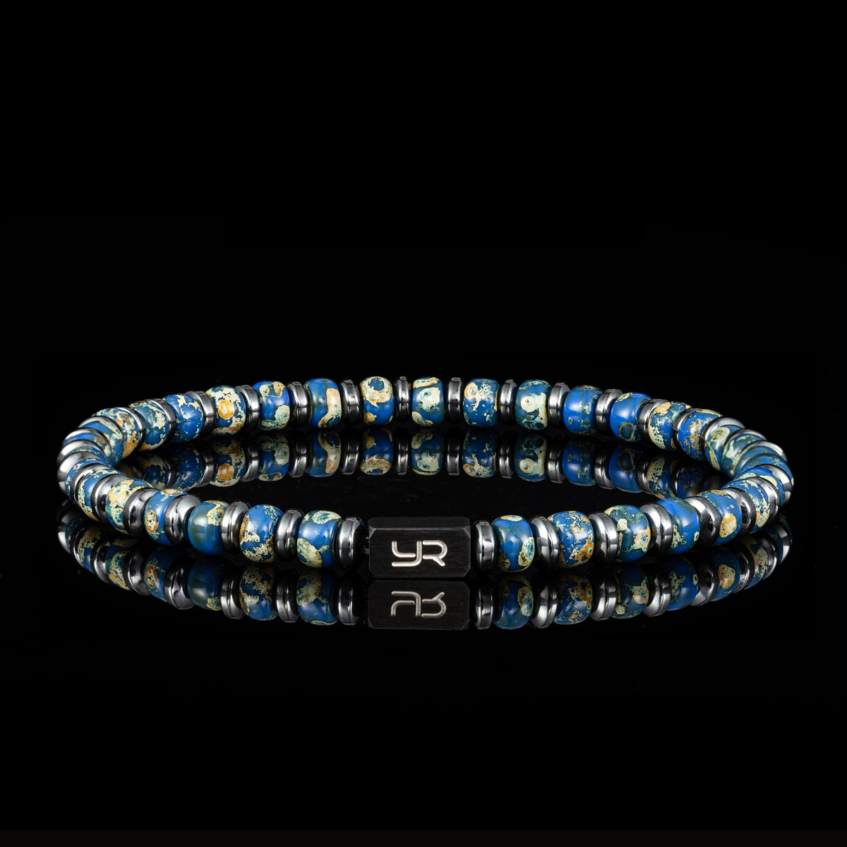 Deep Blue Miyuki Bead & Hematite Bracelet（4mm）