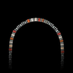 Multicolor Picasso Stone and Hematite Necklace（4mm）