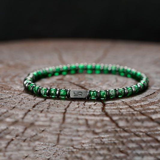 Green Miyuki Bead & Hematite Bracelet（4mm）