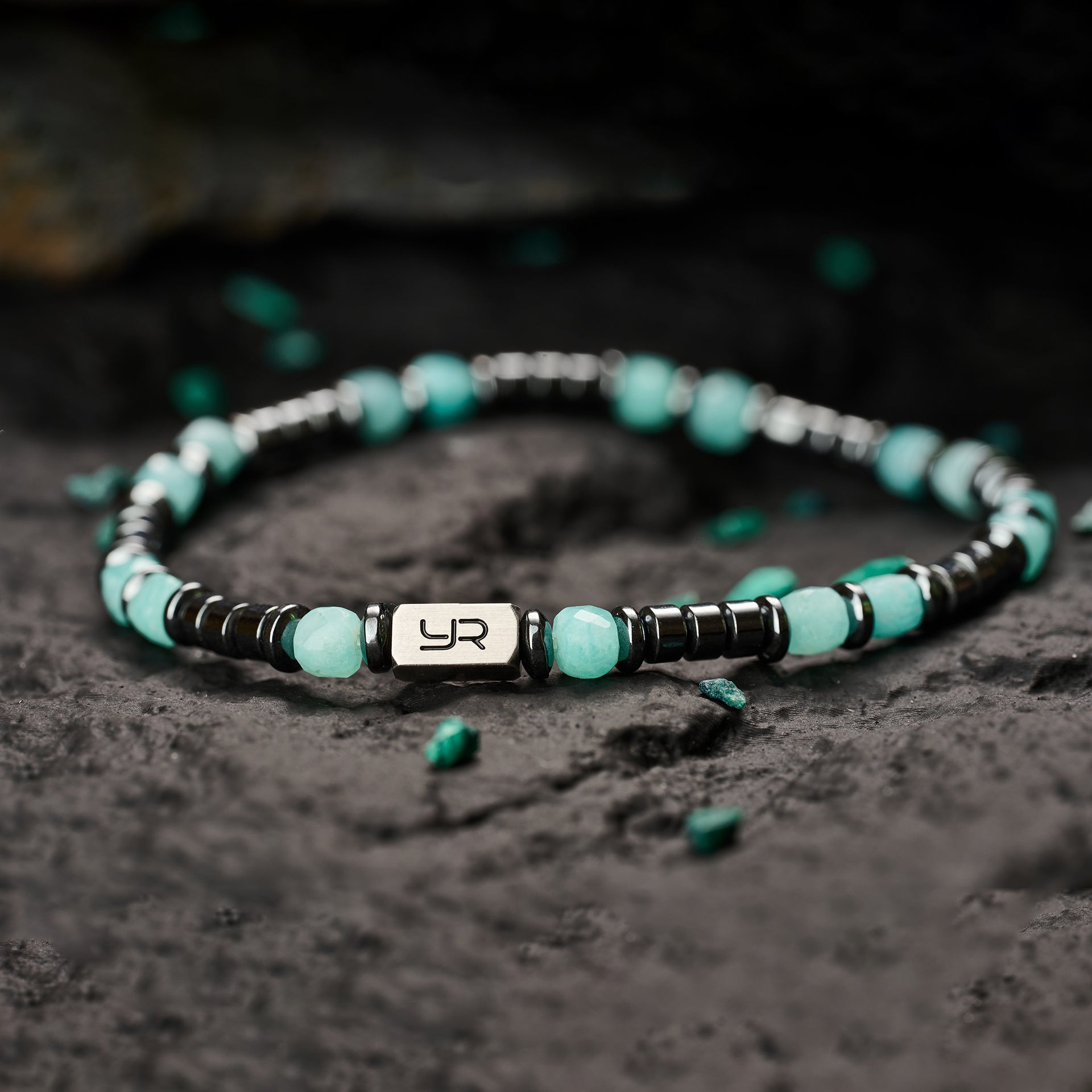 Amazonite & Hematite Bracelet（4mm）