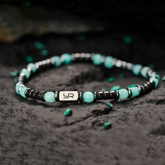 Amazonite & Hematite Bracelet（4mm）