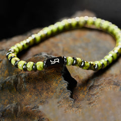 Green Miyuki Bead & Hematite Bracelet（4mm）