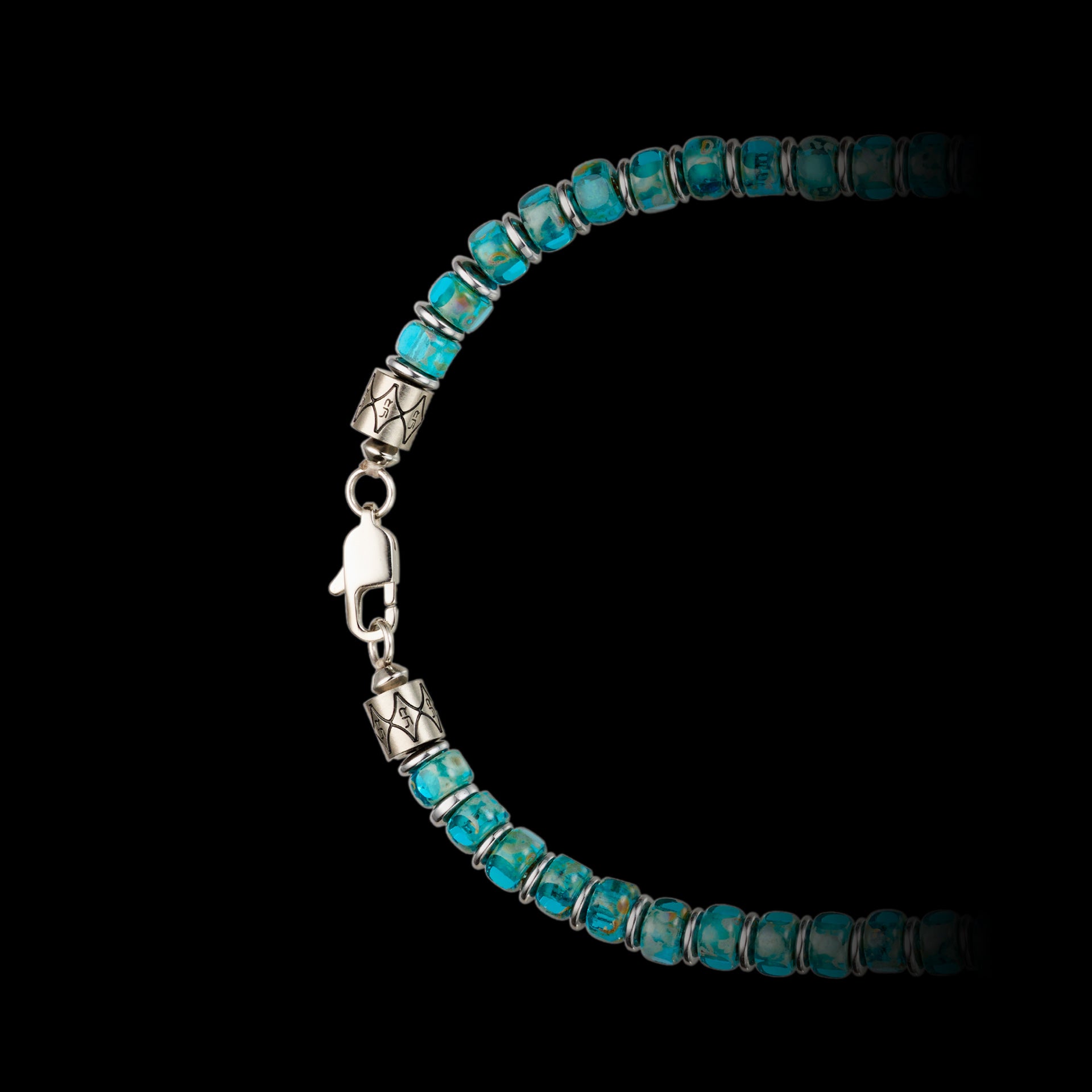 Blue & Hematite Necklace（6mm）
