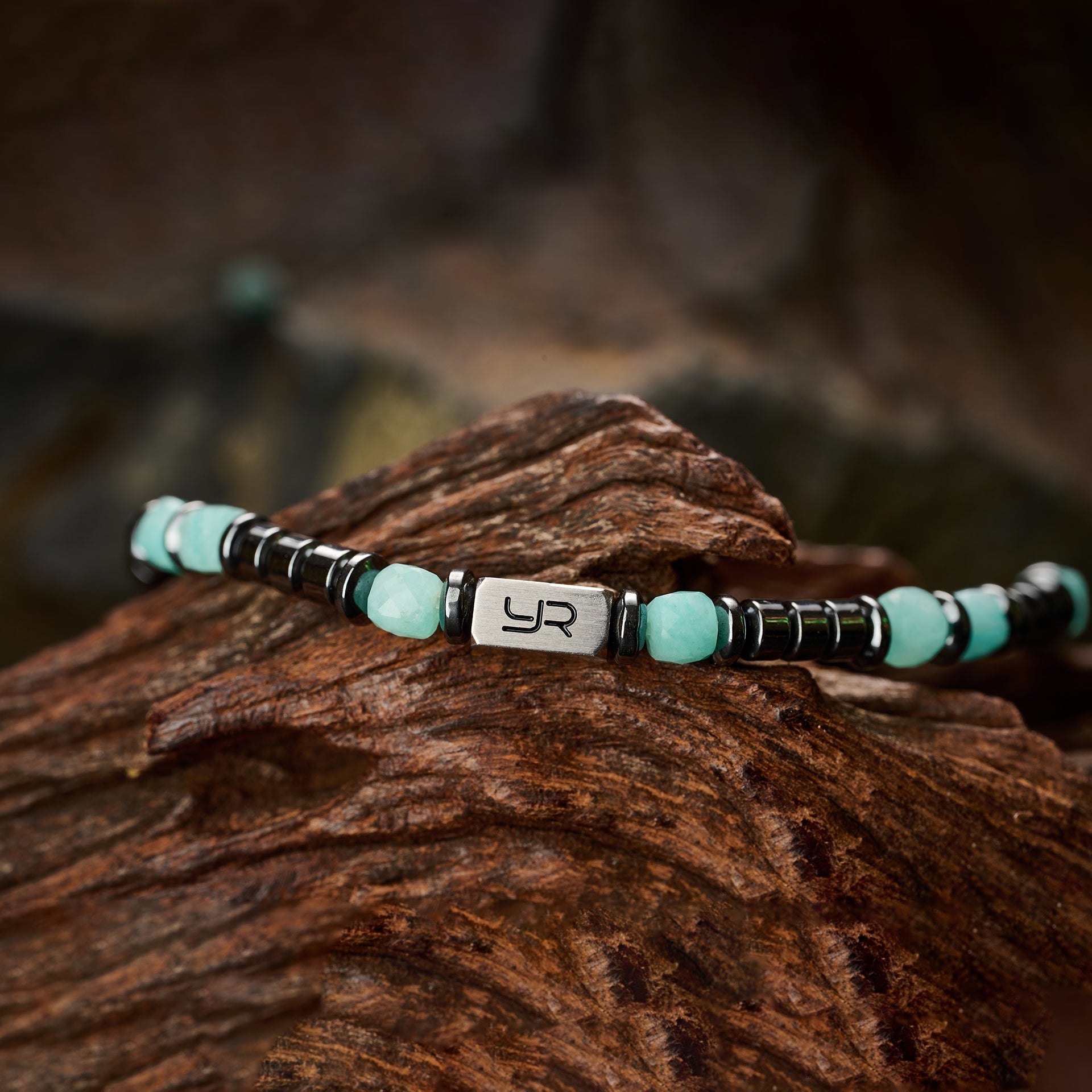 Amazonite & Hematite Bracelet（4mm）