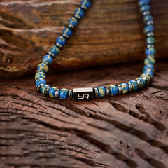 Deep Blue Miyuki Bead & Hematite Bracelet（4mm）