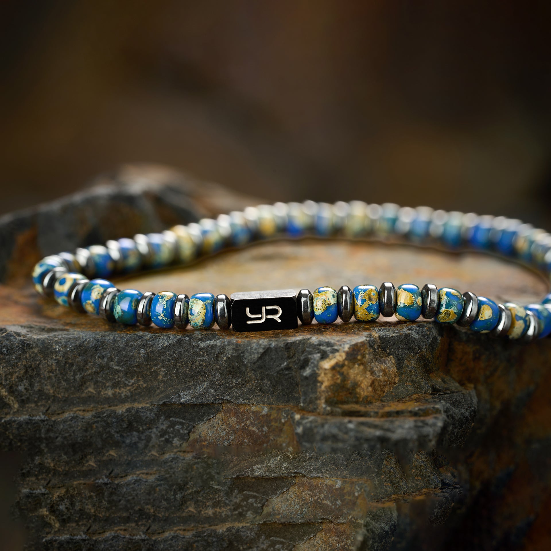 Deep Blue Miyuki Bead & Hematite Bracelet（4mm）