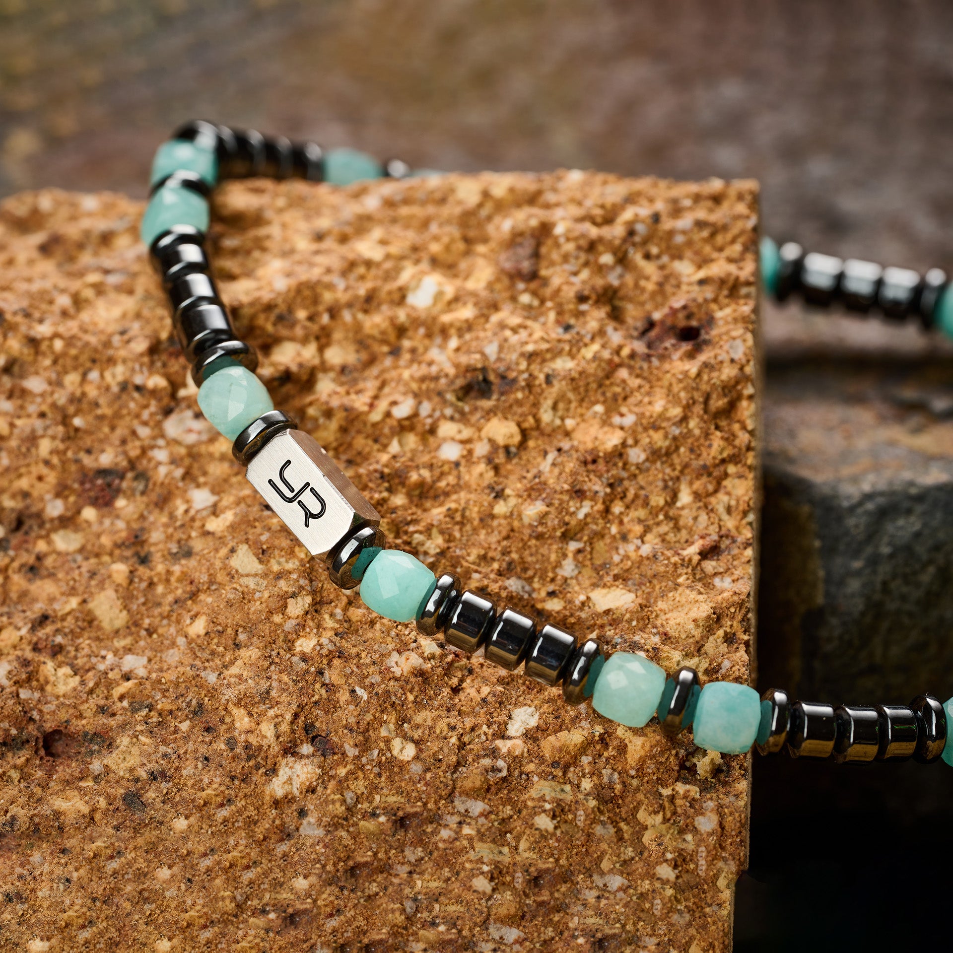 Amazonite & Hematite Bracelet（4mm）