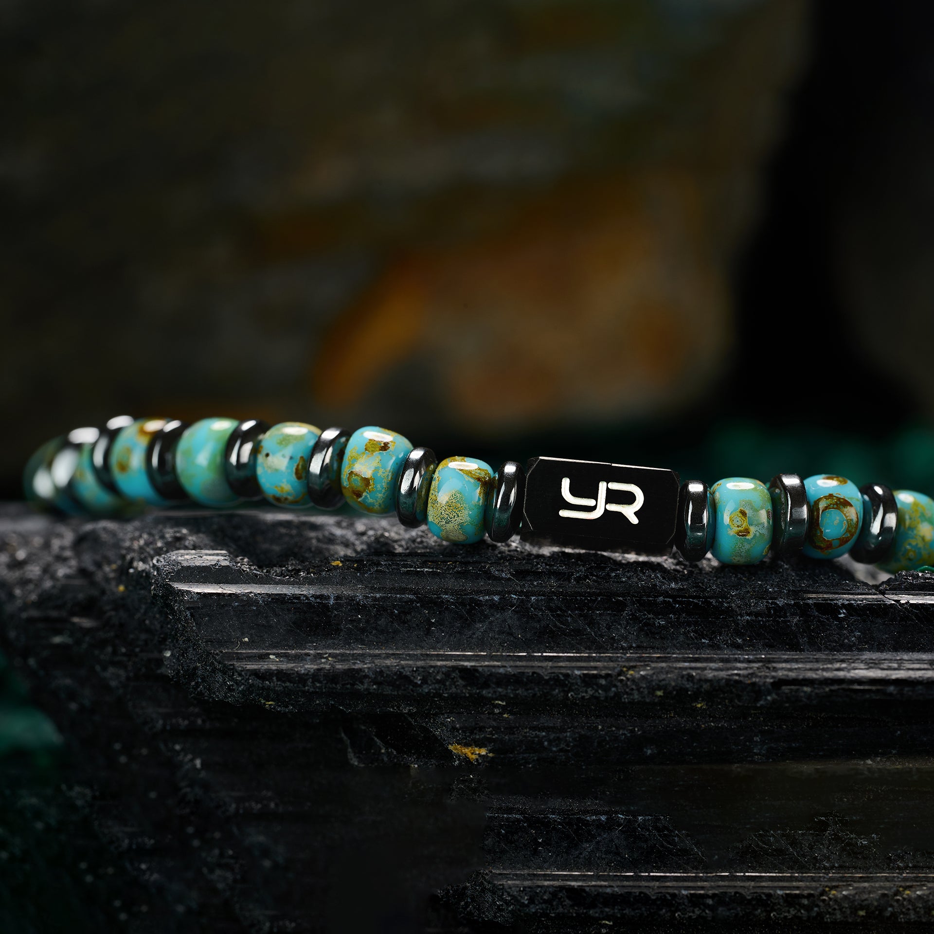 Light Blue Miyuki Bead & Hematite Bracelet（4mm）
