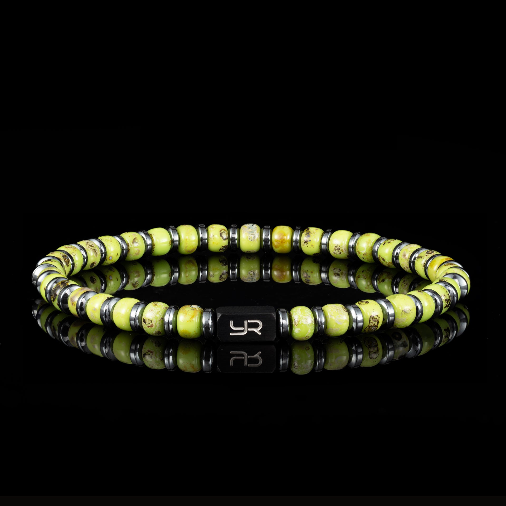 Green Miyuki Bead & Hematite Bracelet（4mm）
