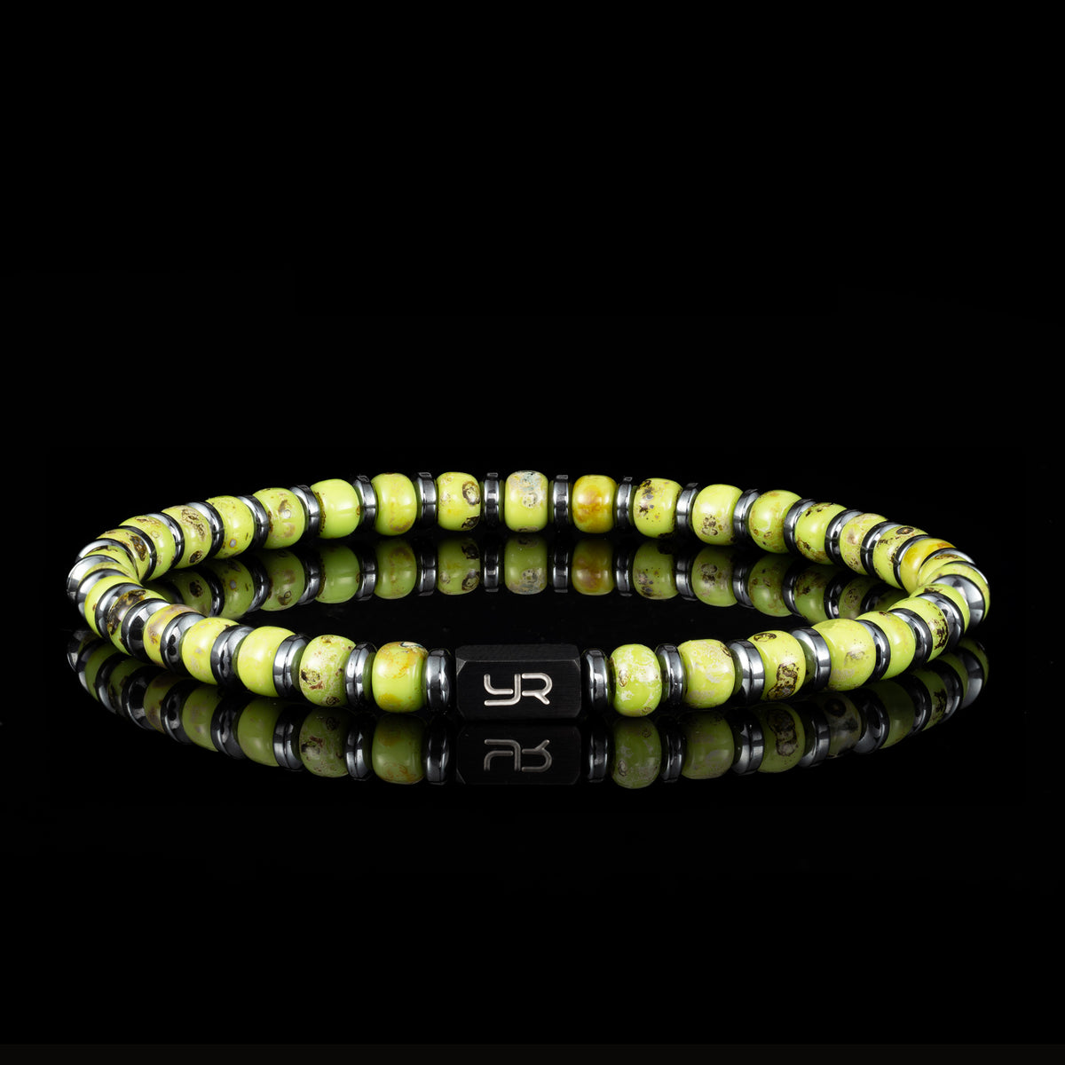 Green Miyuki Bead & Hematite Bracelet（4mm）