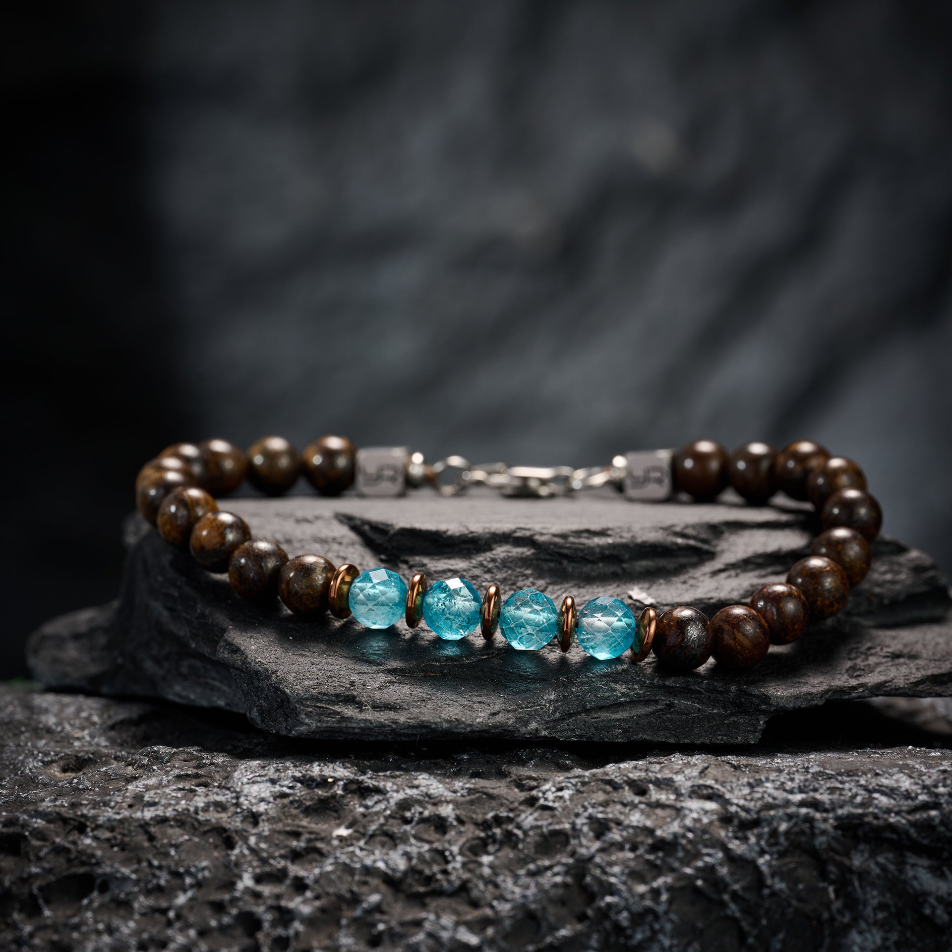 Blue Topaz & Goldstone Bracelet（6mm）