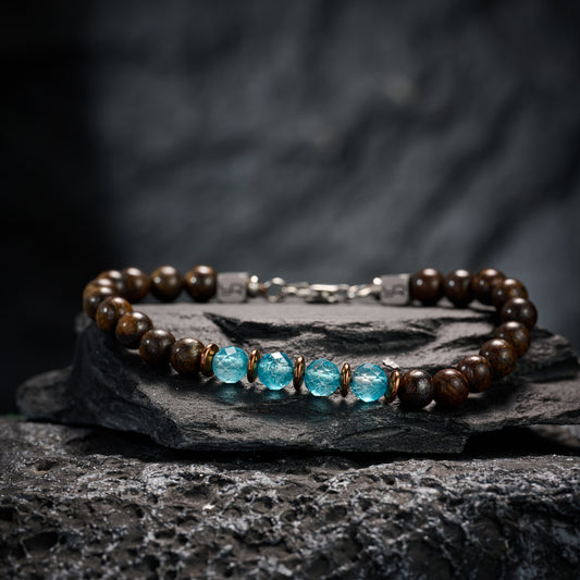 Blue Topaz & Goldstone Bracelet（6mm）