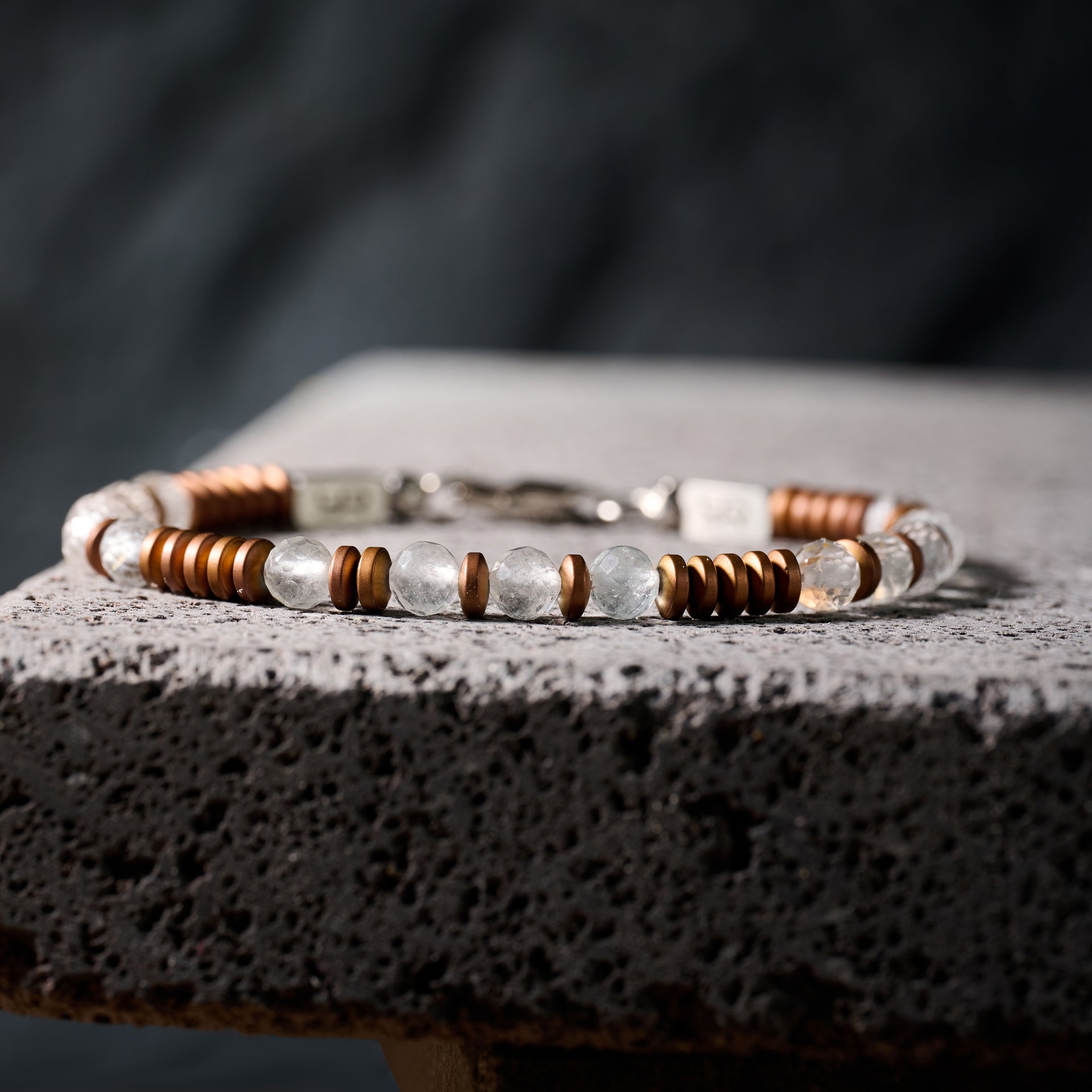 Topaz & Hematite Bracelet（4mm）