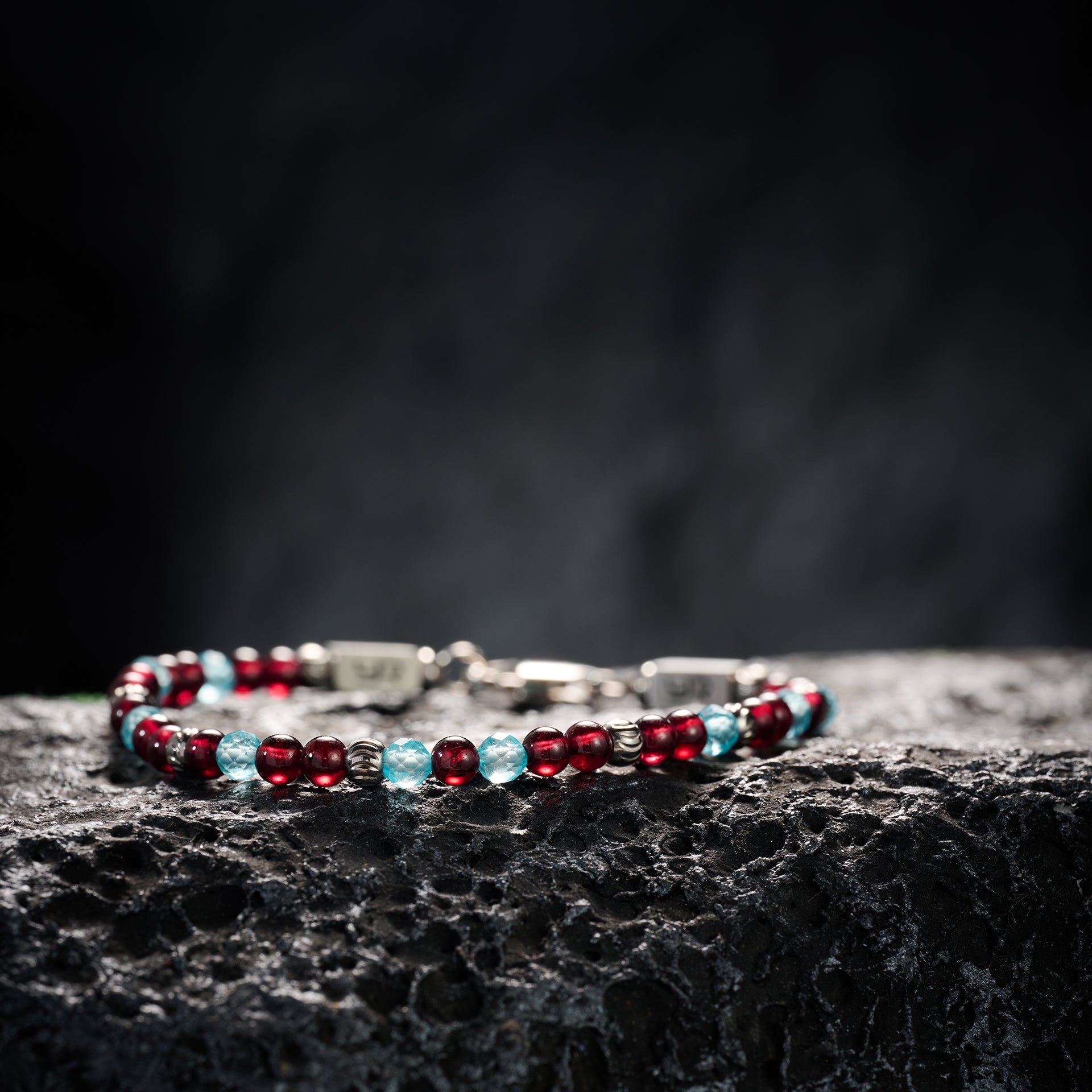 Garnet & Topaz Bracelet（4mm）