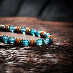 Topaz & Olive Pit Slice Bracelet（6mm）