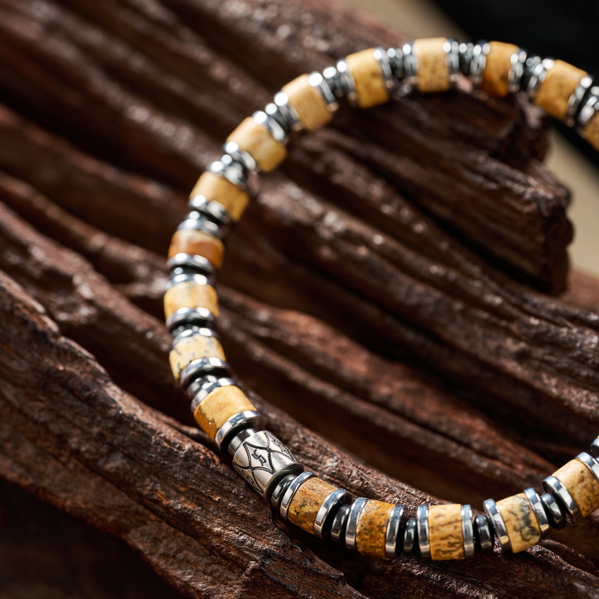 Picture Jasper Bracelet（6mm）