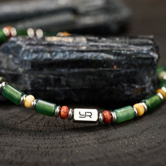 Qing Green Xiuyan Jade Bracelet（4mm）