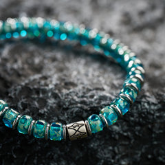 Blue & Hematite Bracelet（6mm）