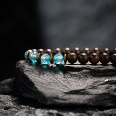 Blue Topaz & Goldstone Bracelet（6mm）