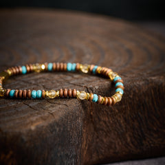 Citrine & Hematite Bracelet（4mm）