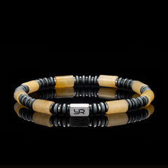 Yellow Jade & Hematite Bracelet（6mm）