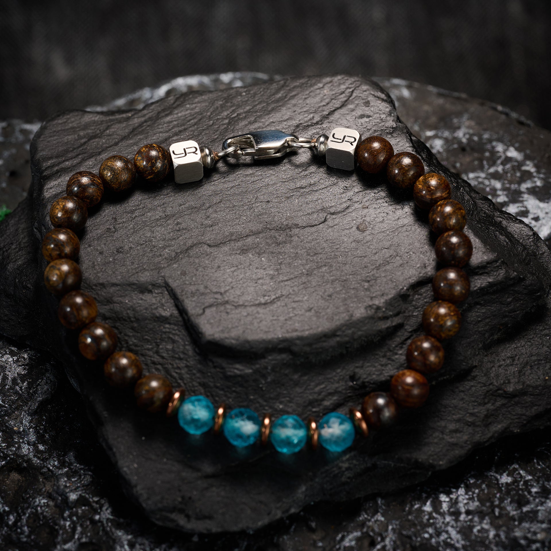 Blue Topaz & Goldstone Bracelet（6mm）