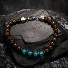 Blue Topaz & Goldstone Bracelet（6mm）