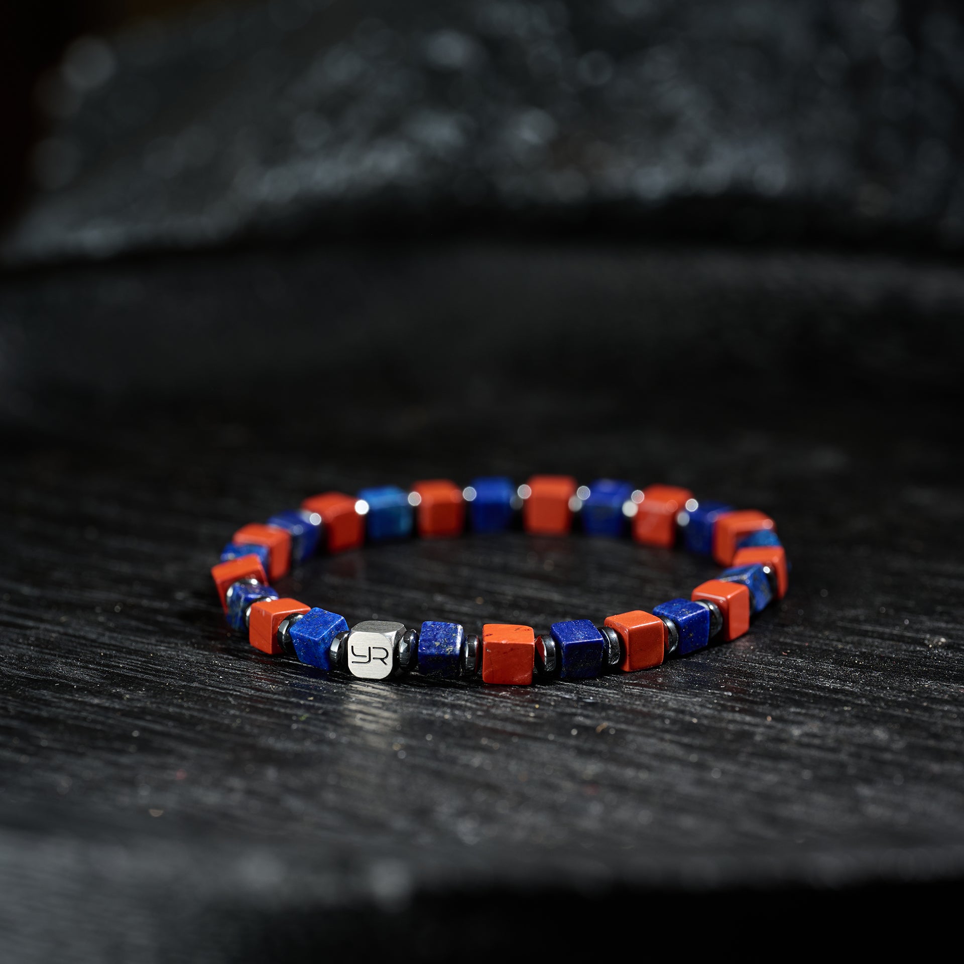 Red Stone & Lapis Lazuli Bracelet（4mm）