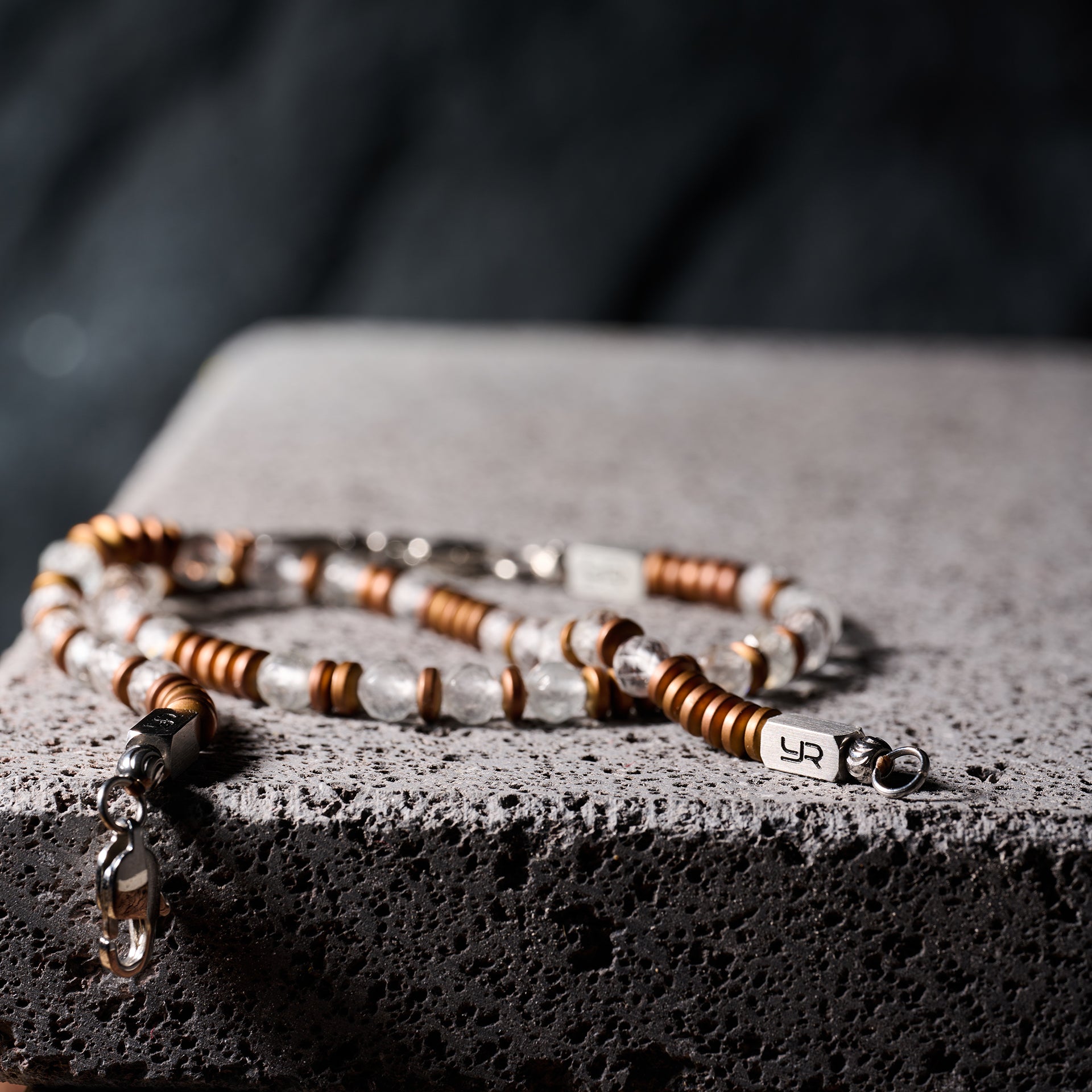 Topaz & Hematite Bracelet（4mm）