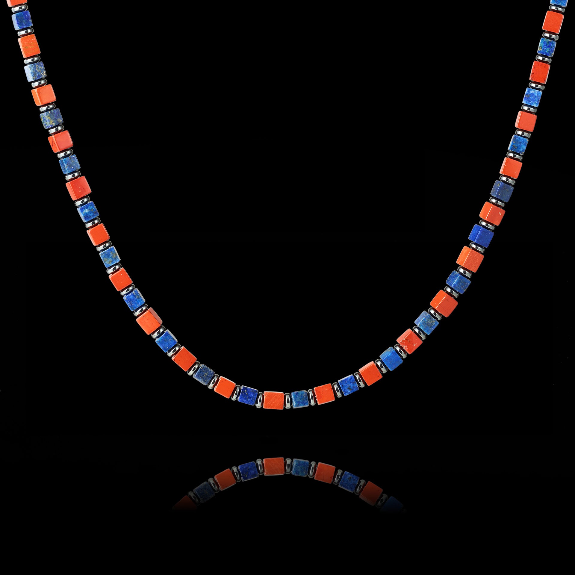 Lapis Lazuli and Red Stone Necklace
