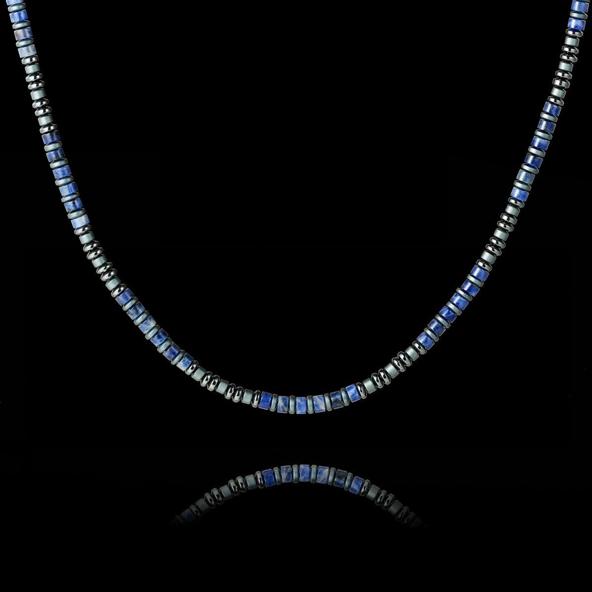 Blue Vein Stone Necklace