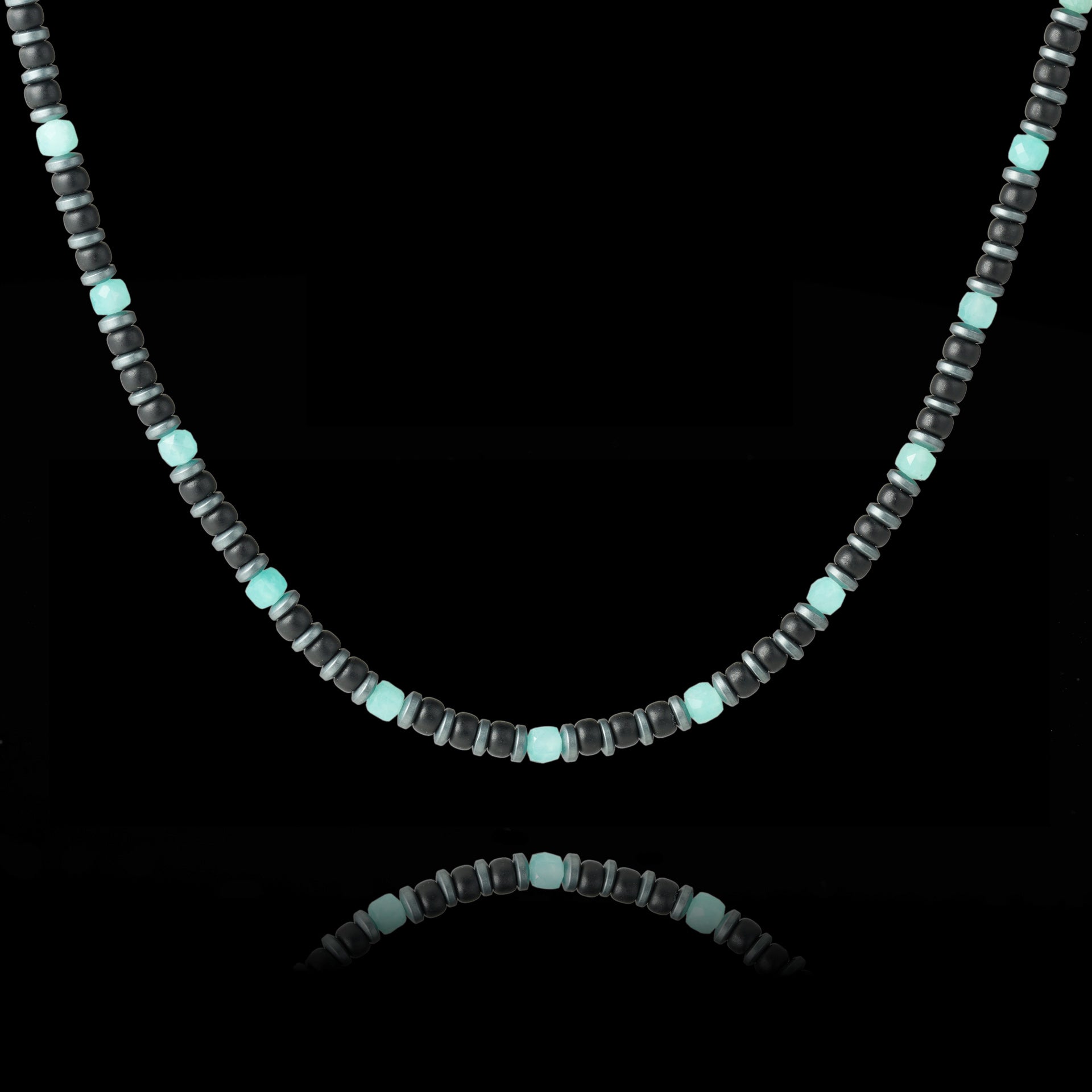 Amazonite & MIYUKI Seed Beads Necklace（4mm）