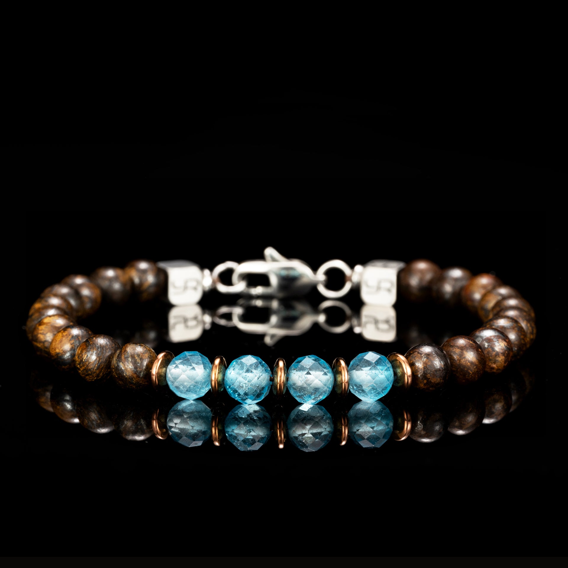 Blue Topaz & Goldstone Bracelet（6mm）